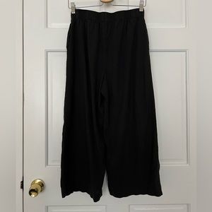 MANGO Linen-blend culotte trousers